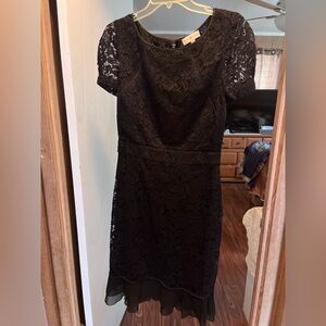 Tory Burch Black Sheath with Puff Sleeves